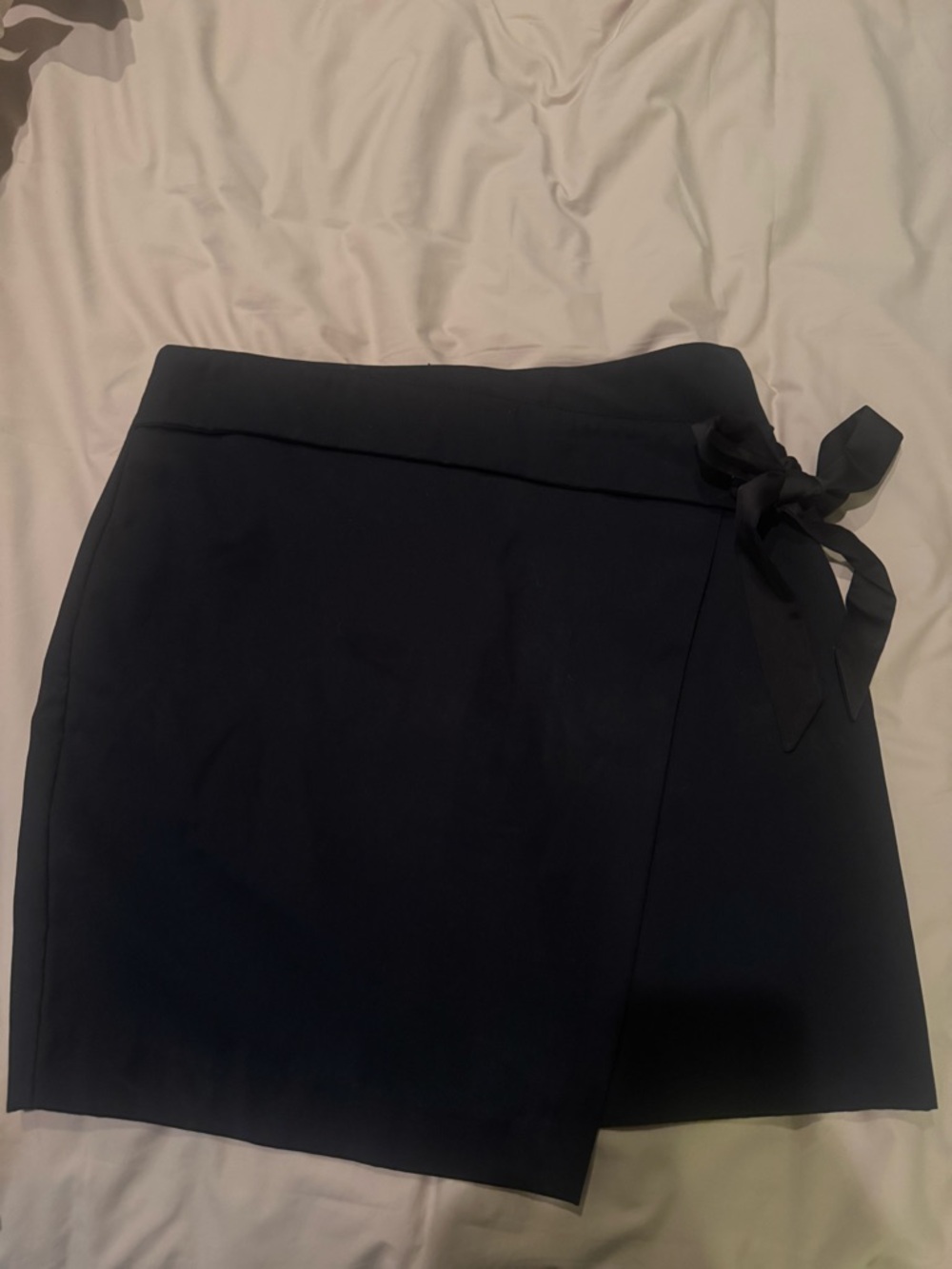 Kookai Navy Wrap Skirt with Side Tie